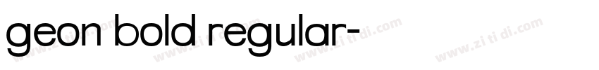 geon bold regular字体转换